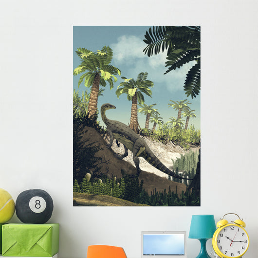 Anchisaurus Polyzelus Climbs Slope Wall Decal
