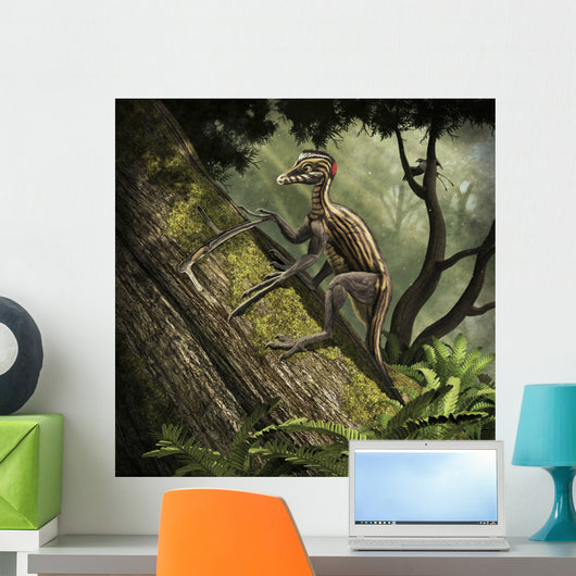 Epidendrosaurus Ninchengensis Capturing Wood Wall Decal