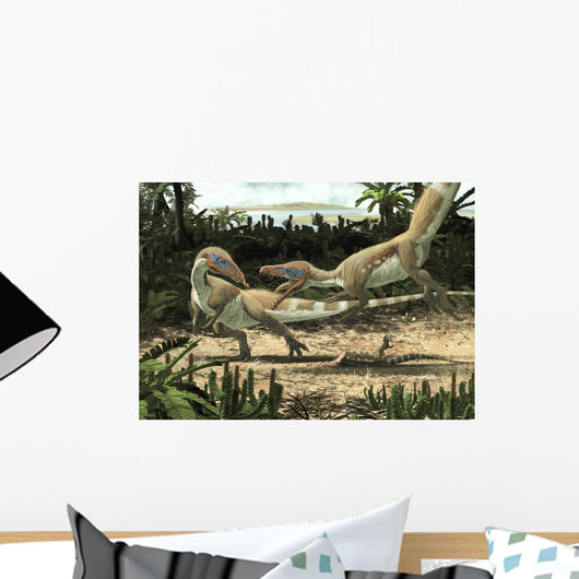 Two Sciurumimus Albersdoerferi Fighting Wall Decal