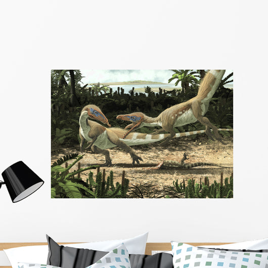 Two Sciurumimus Albersdoerferi Fighting Wall Decal
