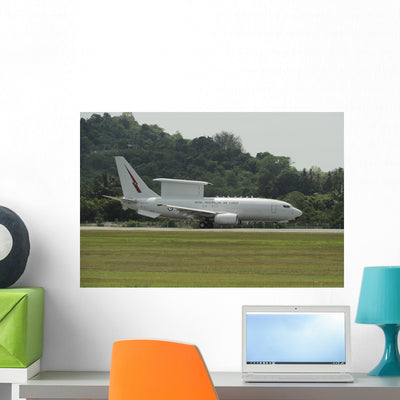 Boeing E-7a Wedgetail Royal Wall Decal shown on a wall