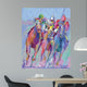 Pastel Horse Race Wall Mural