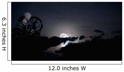 Telescope Pointed out to Wall Decal