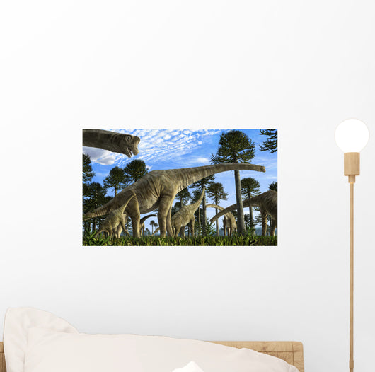 Giraffatitan Brancai Dinosaurs Grazing Wall Decal