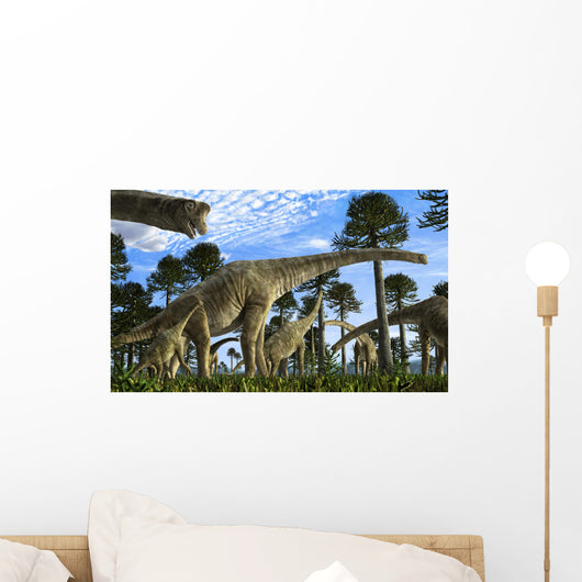 Giraffatitan Brancai Dinosaurs Grazing Wall Decal