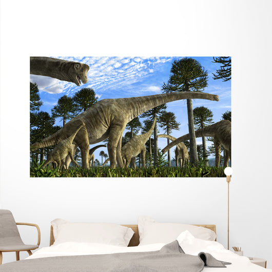 Giraffatitan Brancai Dinosaurs Grazing Wall Decal