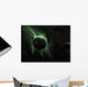 Green Planet Surrounded Several Wall Decal