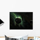 Green Planet Surrounded Several Wall Decal