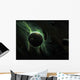 Green Planet Surrounded Several Wall Decal