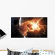 Apocalyptic Space Scene with Wall Decal Design 2