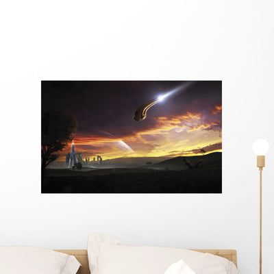 Shuttle Process Landing Is Wall Decal shown on a wall