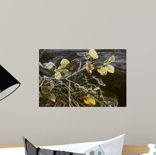 Song Sparrow Salal Wall Decal