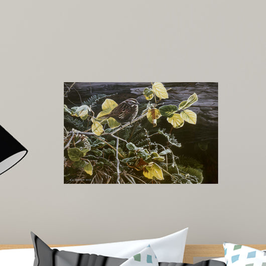 Song Sparrow Salal Wall Decal