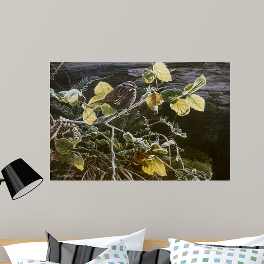 Song Sparrow Salal Wall Decal
