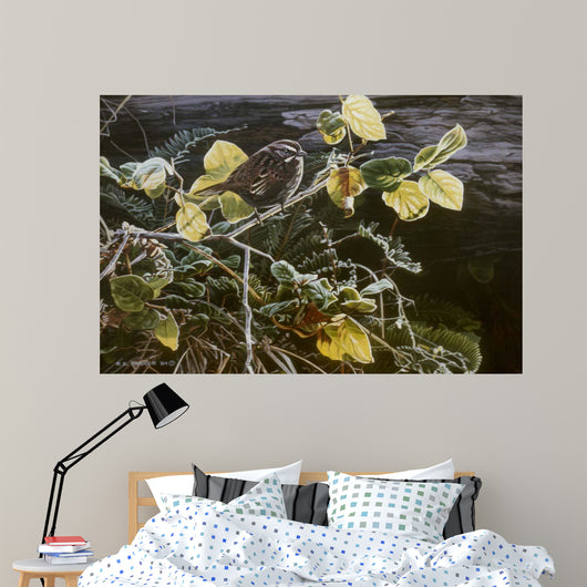 Song Sparrow Salal Wall Decal