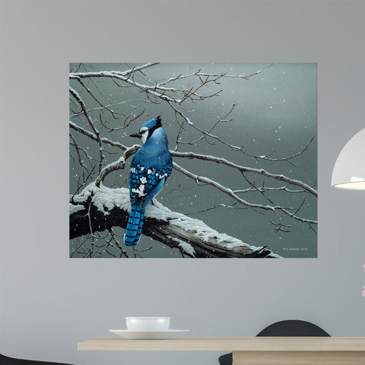 Winter Blue Jay Wall Decal