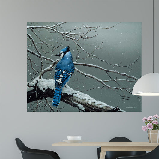 Winter Blue Jay Wall Decal