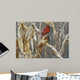 Autumn Cornfield Cardinal Wall Decal