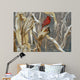 Autumn Cornfield Cardinal Wall Decal