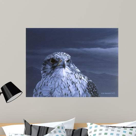 Gyr Falcon Portrait Wall Decal