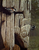 Chickadees Totem Wall Decal