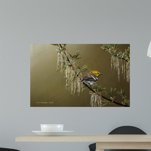 Black Throated Green Warbler Wall Decal