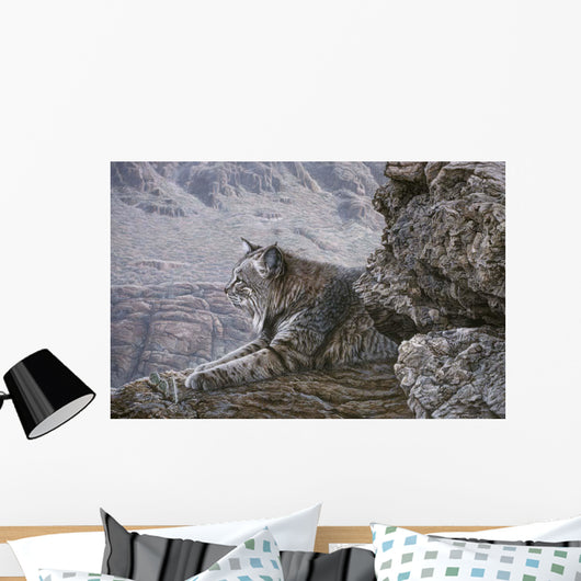 Resting Bobcat Wall Decal