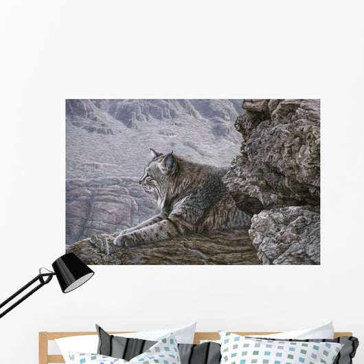 Resting Bobcat Wall Decal