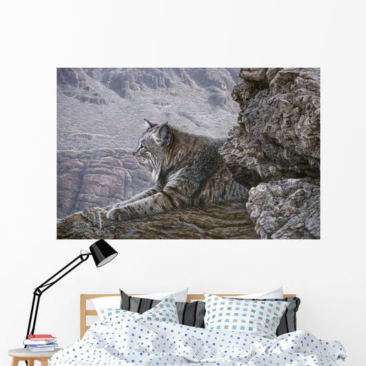 Resting Bobcat Wall Decal