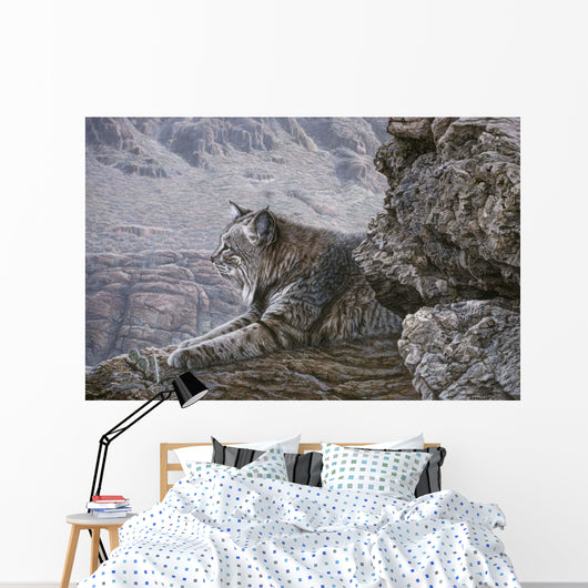 Resting Bobcat Wall Decal