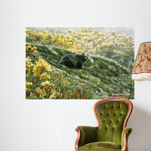 Grizzly Blueberries Wall Decal