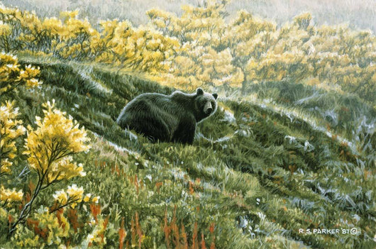 Grizzly Blueberries Wall Decal