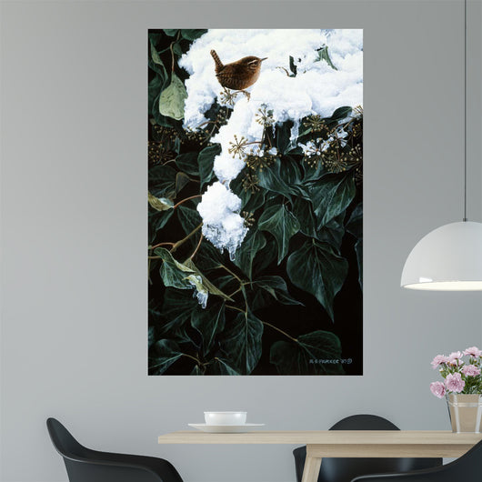Winter Wren Ivy Wall Decal