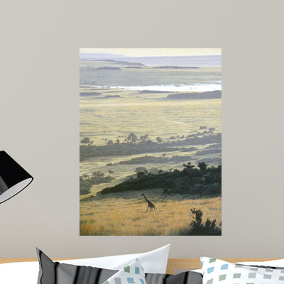 Morning Mara Wall Decal shown on a wall