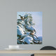 Snow Pine Chickadees Wall Decal