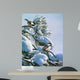 Snow Pine Chickadees Wall Decal