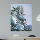 Snow Pine Chickadees Wall Decal