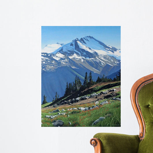 Summer Mountain Wall Decal