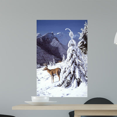 Whitetail Deer Wall Decal shown on a wall