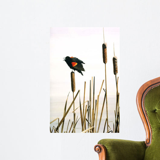 Early Arrival- Red- Winged Wall Decal