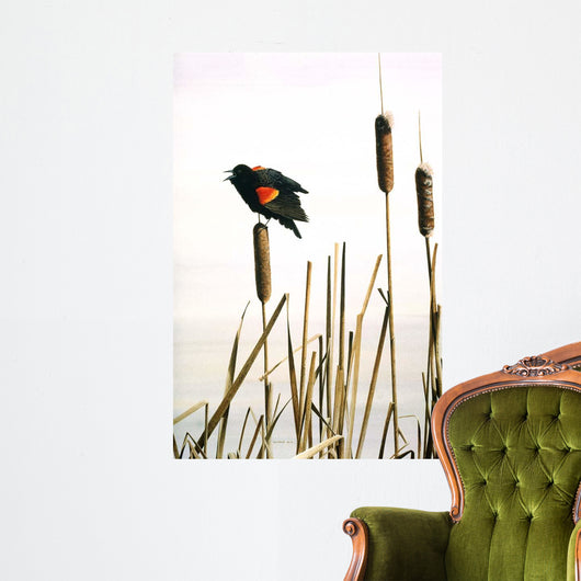 Early Arrival- Red- Winged Wall Decal