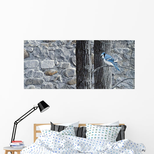 Autumn Blue Jay Wall Decal