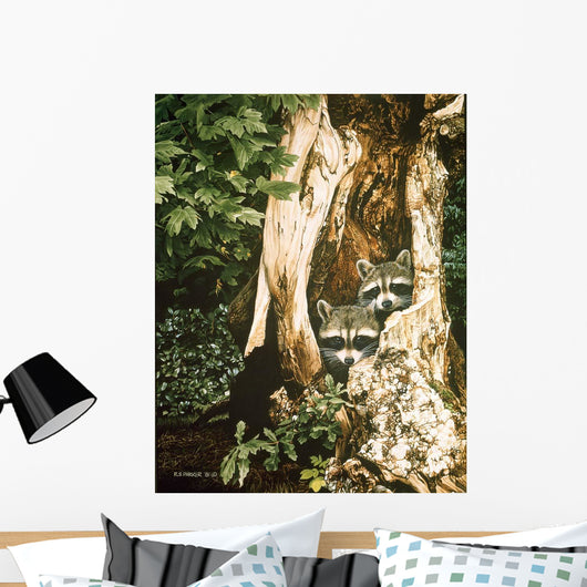 Raccoon Pair Wall Decal