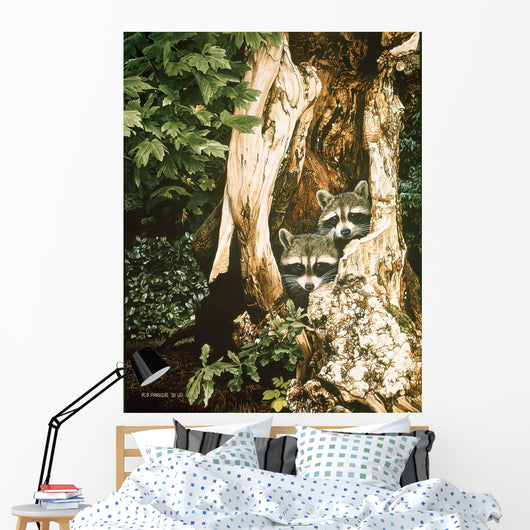 Raccoon Pair Wall Decal