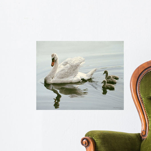 Mute Swan and Three Wall Decal