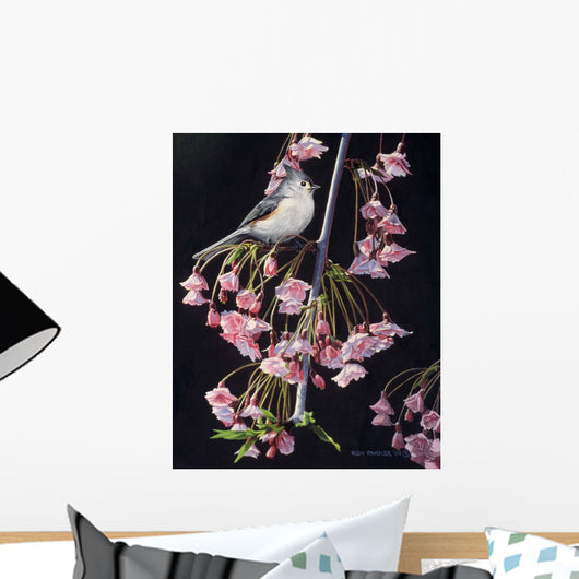 Titmouse and Blossoms Wall Decal