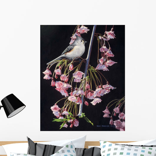 Titmouse and Blossoms Wall Decal