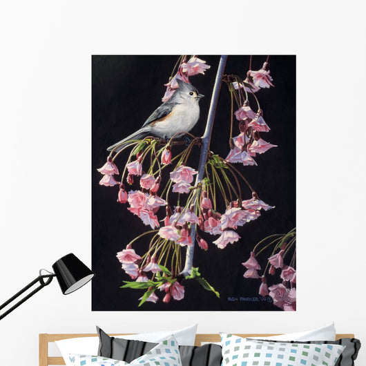 Titmouse and Blossoms Wall Decal