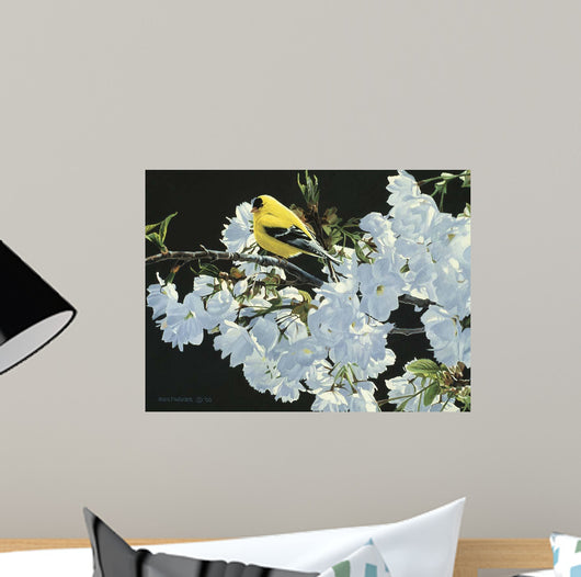 Goldfinch and Blossoms Wall Decal