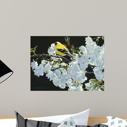 Goldfinch and Blossoms Wall Decal